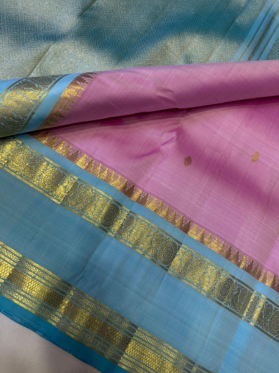 Kanchipuram Pure Silk Korvai Saree