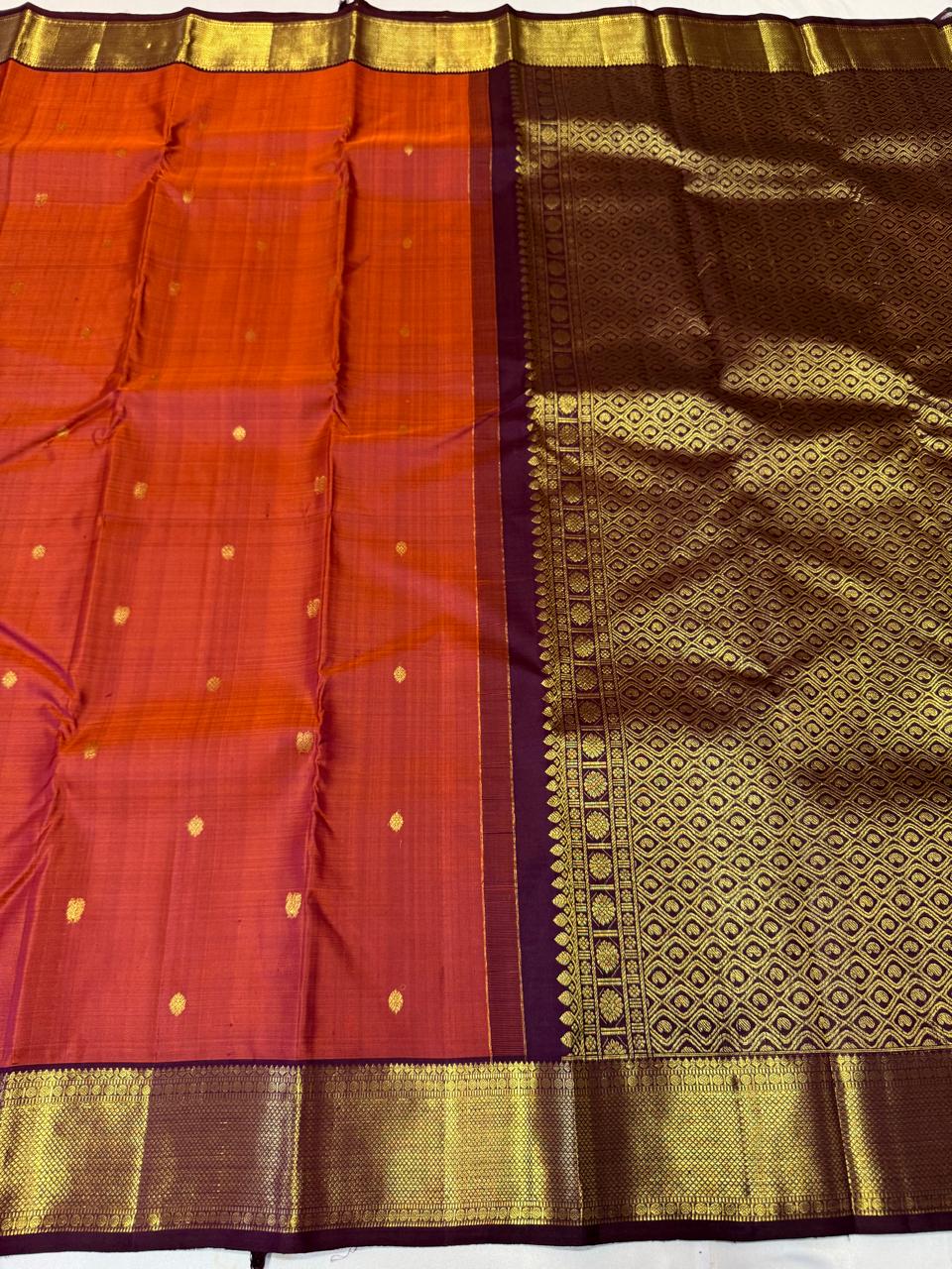 Kanchipuram Pure Silk Korvai Saree