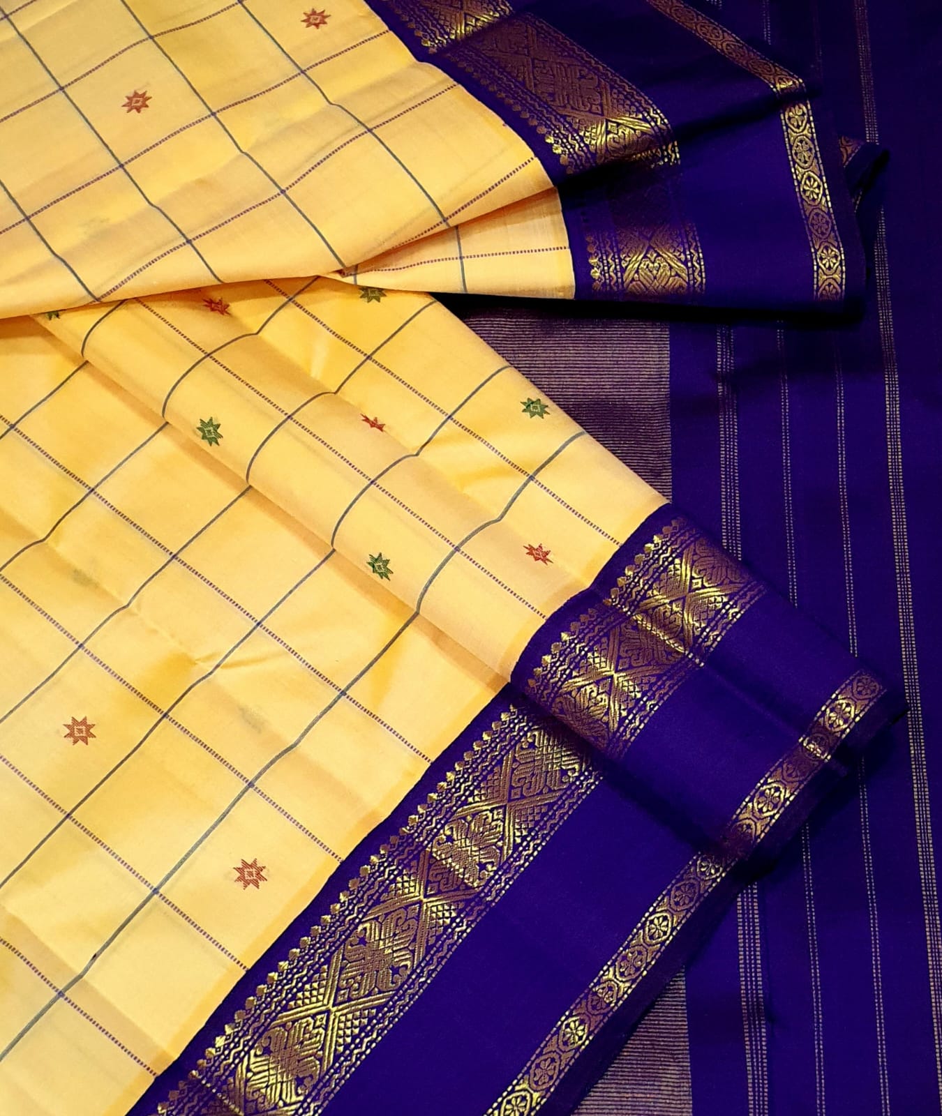 Kanchipuram Pure Fancy Silk Saree With Soft Vintage Border