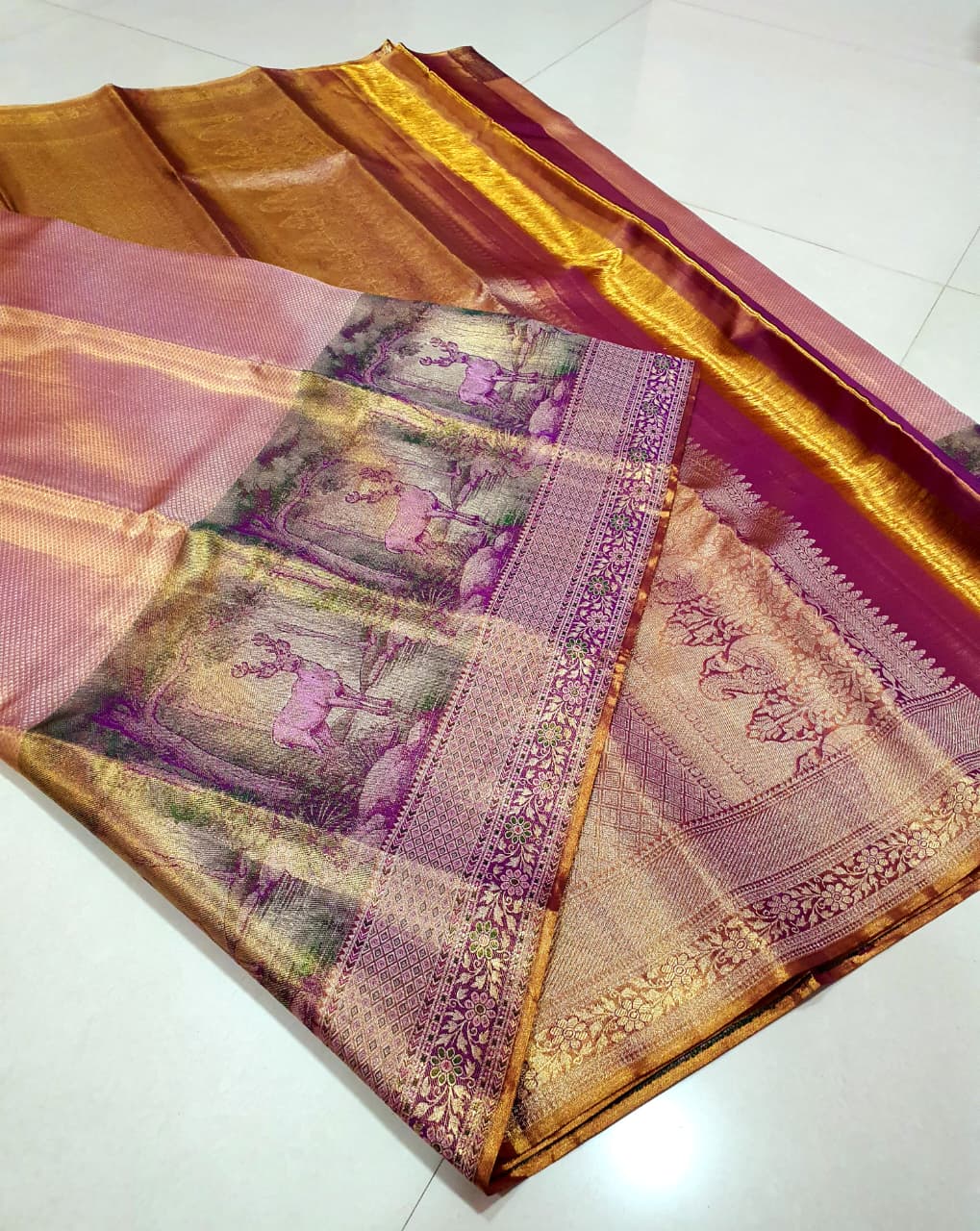 Kanchipuram Pure Tissue Silk Saree