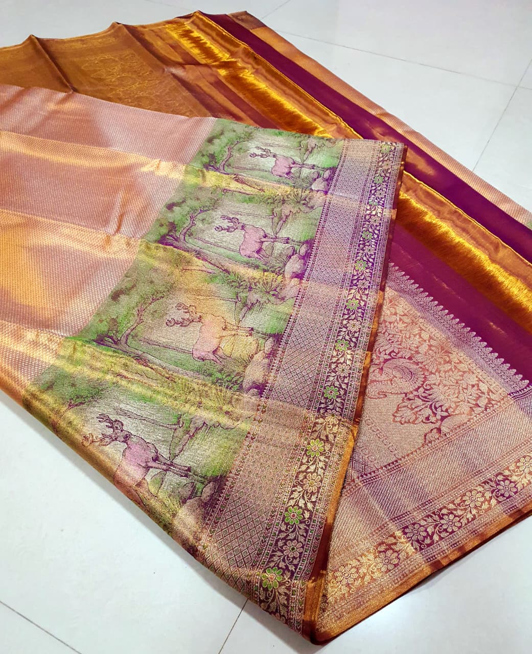Kanchipuram Pure Tissue Silk Saree
