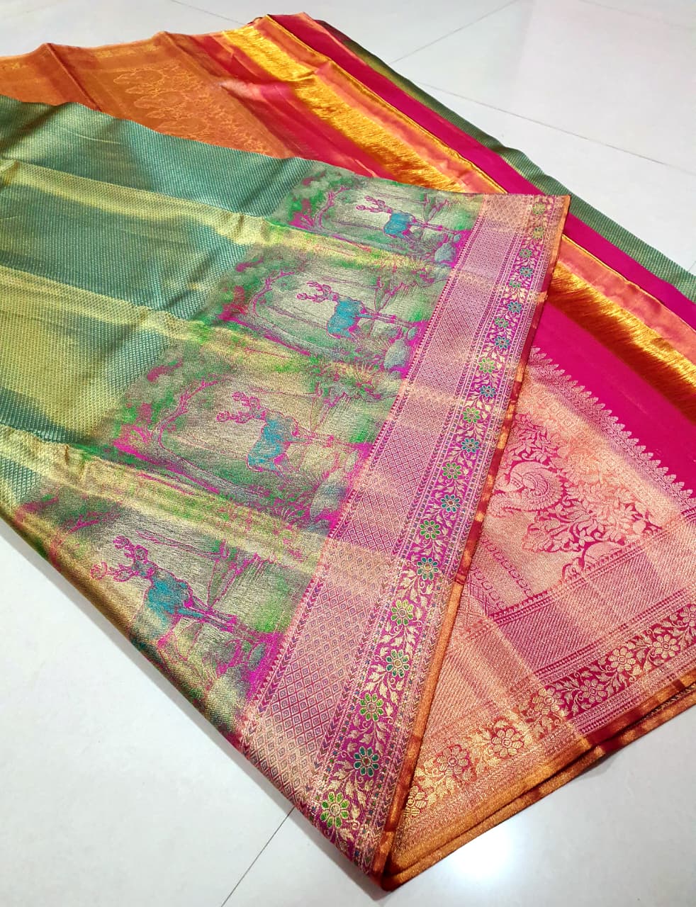 Kanchipuram Pure Tissue Silk Saree