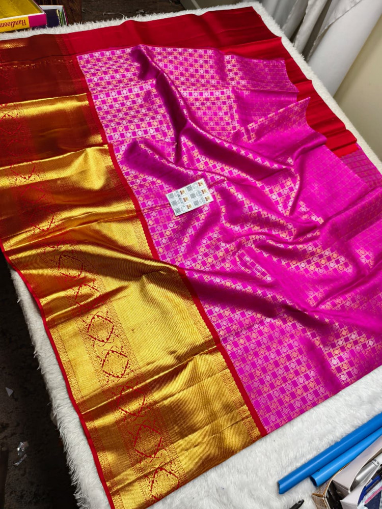 Image of Kanchipuram Free Size Pure Silk Lehenga