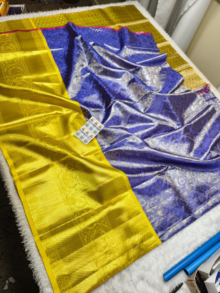 Image of Kanchipuram Free Size Pure Silk Lehenga
