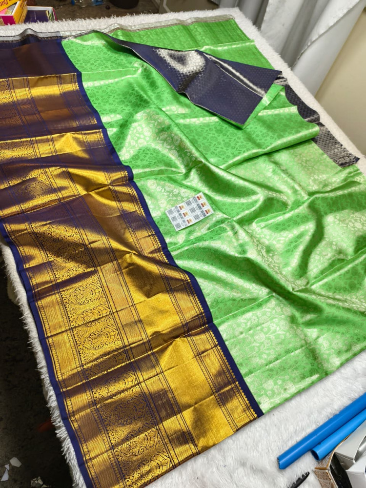 Image of Kanchipuram Free Size Pure Silk Lehenga