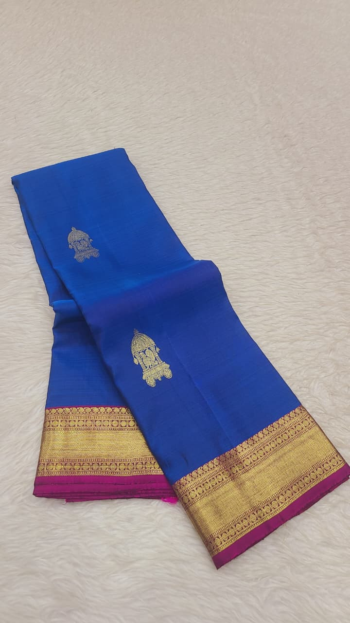 Kanchipuram Pure Silk Small Border Saree