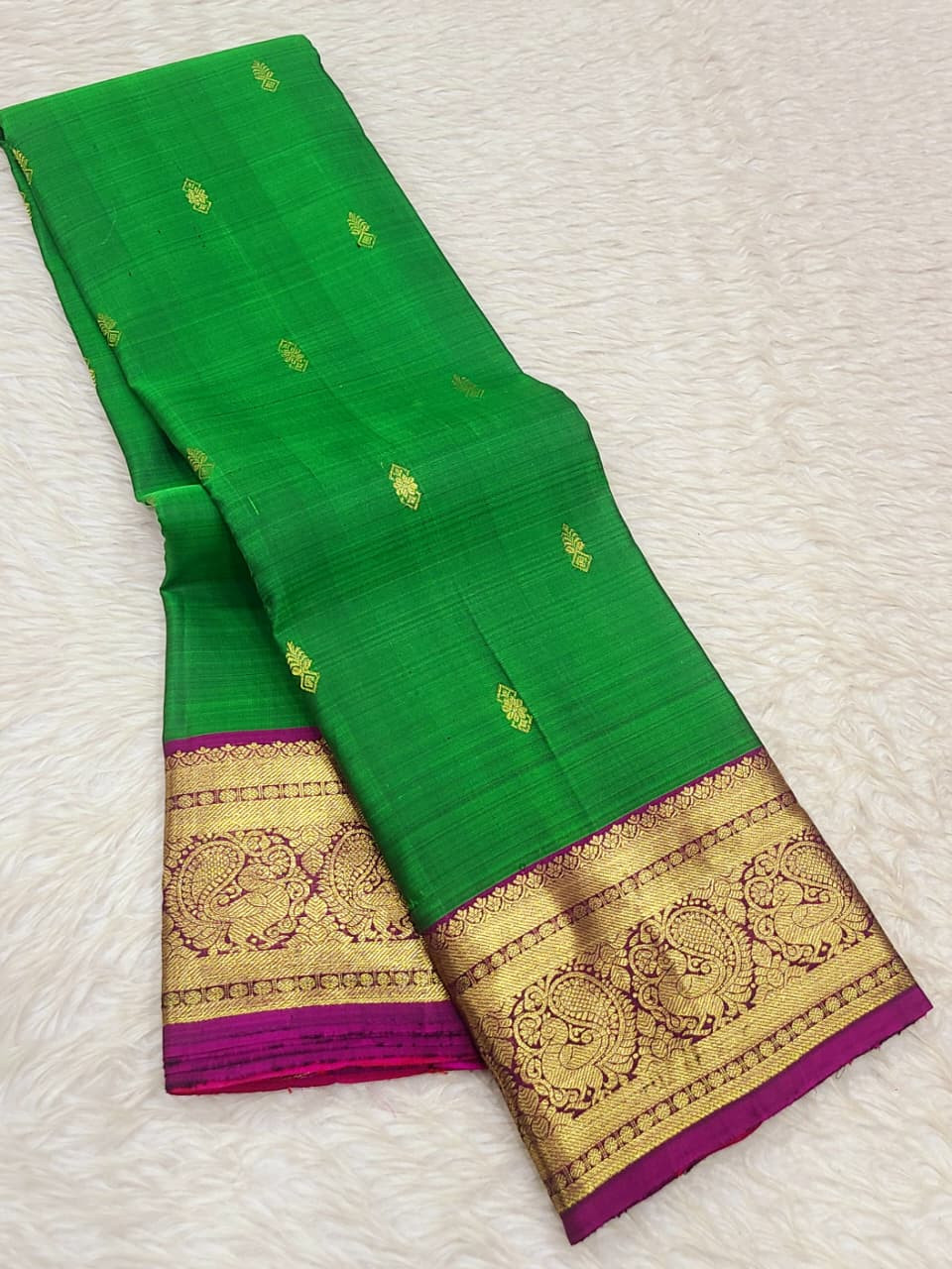 Kanchipuram Pure Silk Small Border Saree