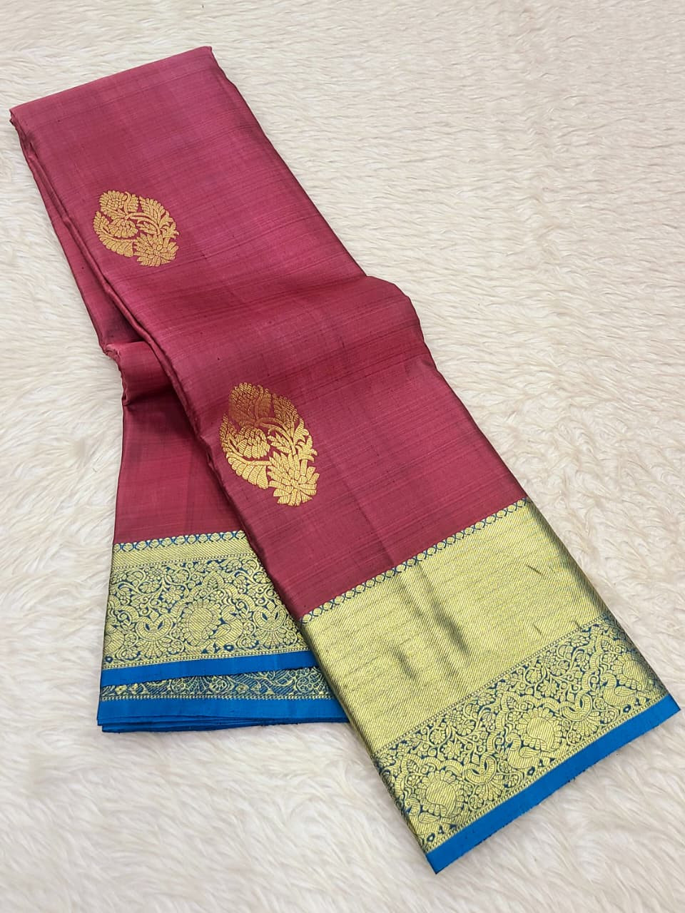 Kanchipuram Pure Silk Small Border Saree