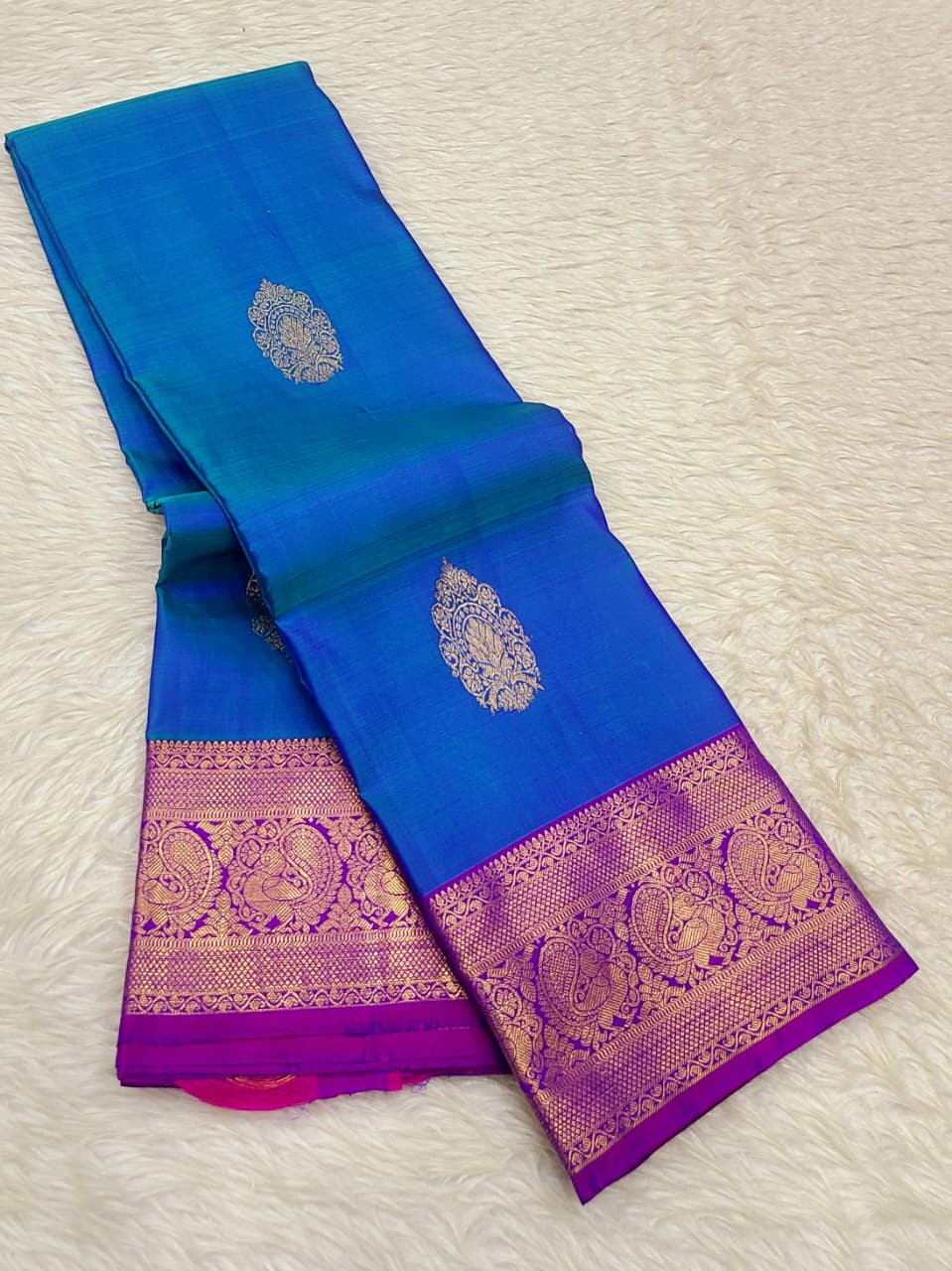 Kanchipuram Pure Silk Small Border Saree