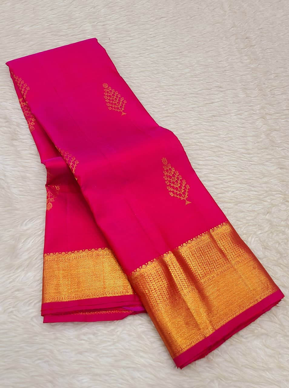 Kanchipuram Pure Silk Small Border Saree