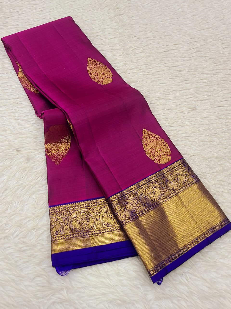 Kanchipuram Pure Silk Small Border Saree
