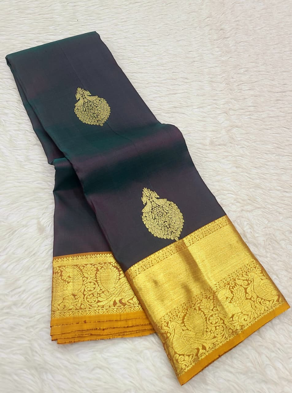 Kanchipuram Pure Silk Small Border Saree