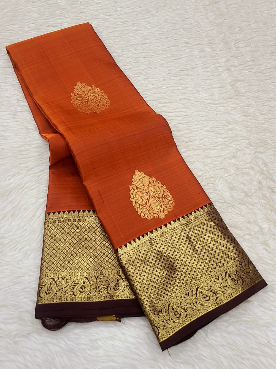 Kanchipuram Pure Silk Small Border Saree