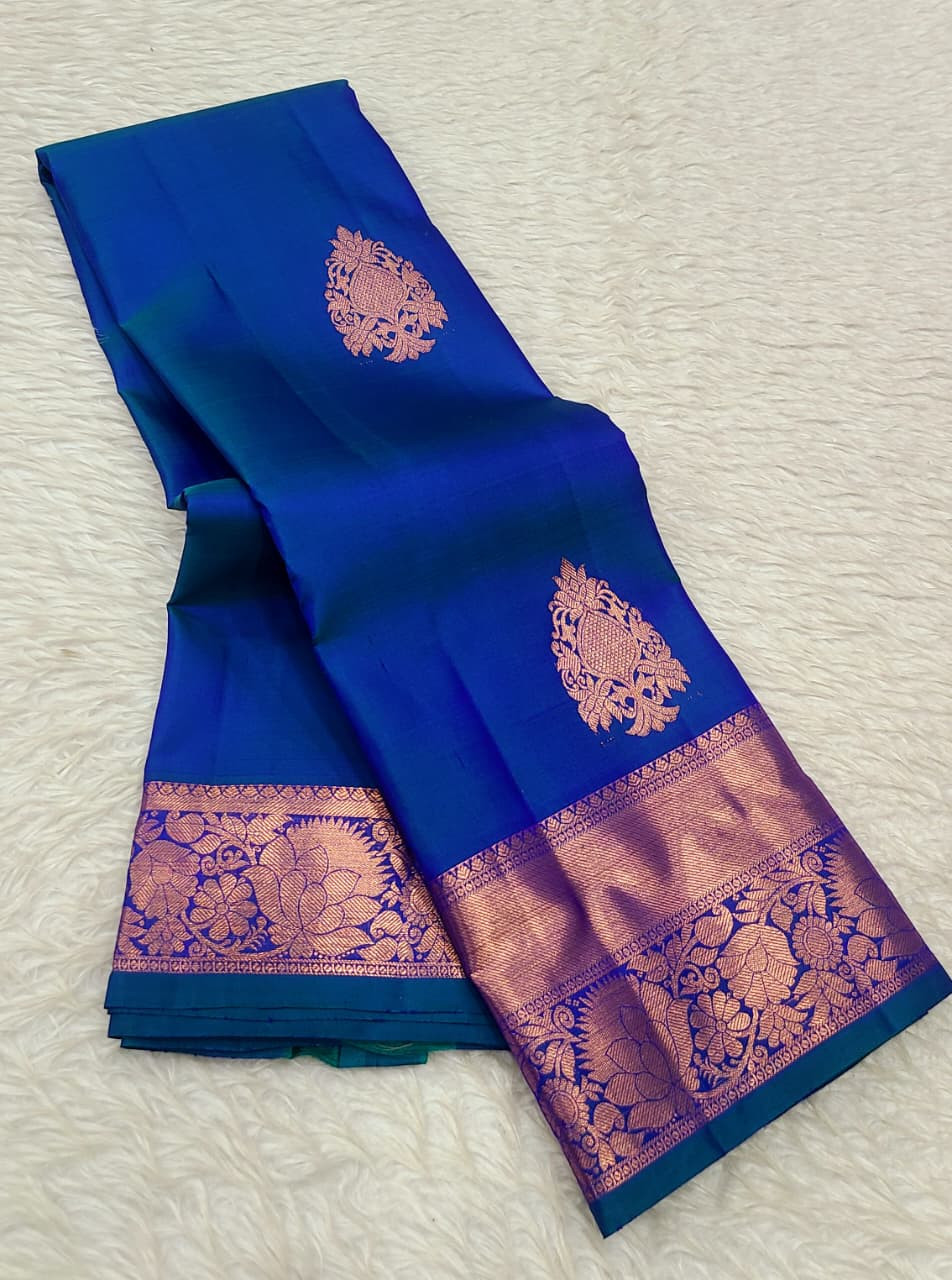 Kanchipuram Pure Silk Small Border Saree