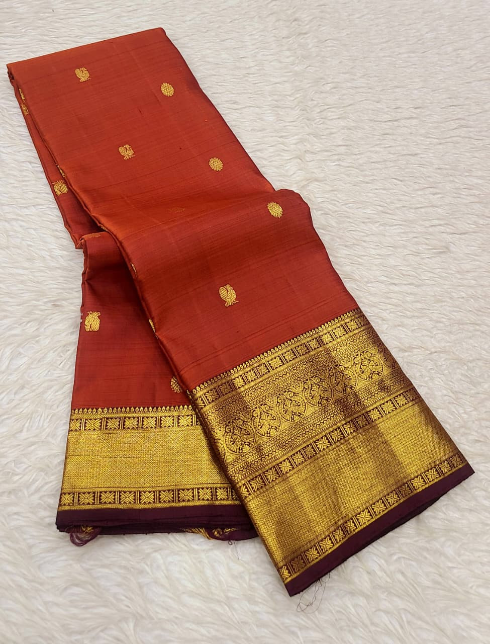 Kanchipuram Pure Silk Small Border Saree