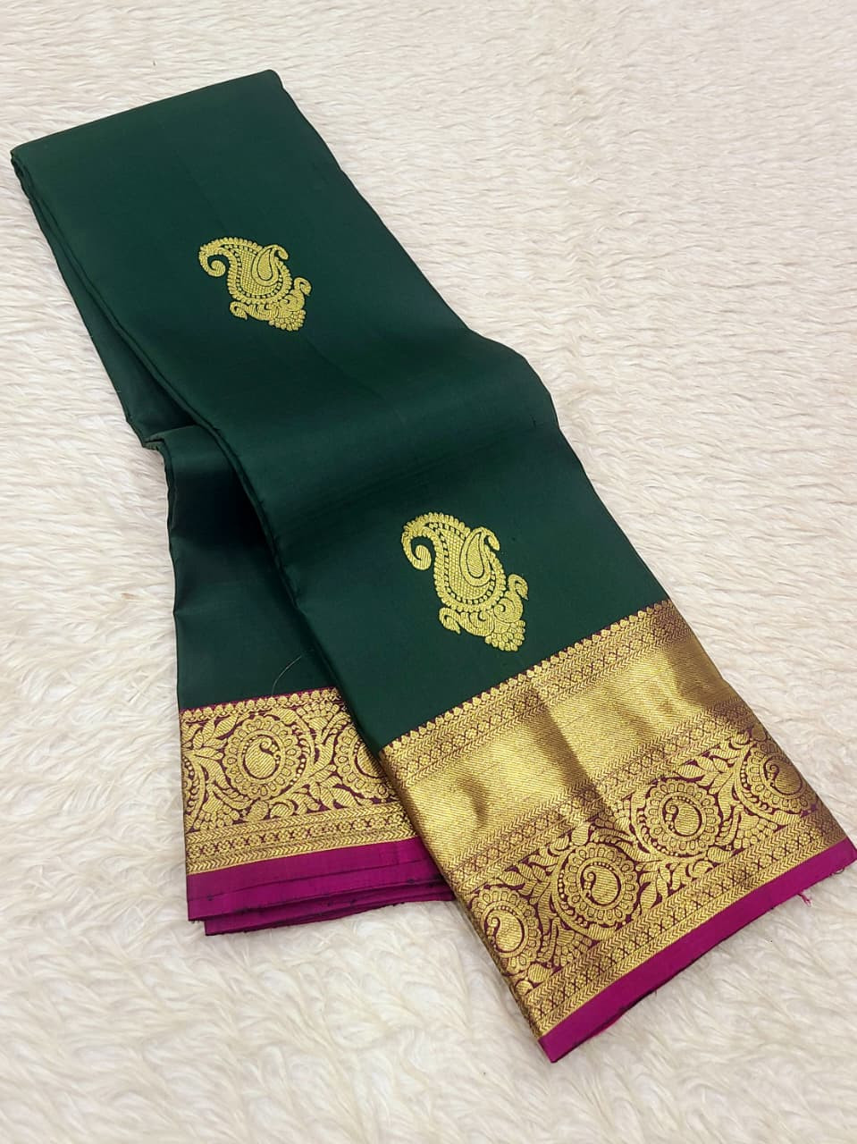Kanchipuram Pure Silk Small Border Saree