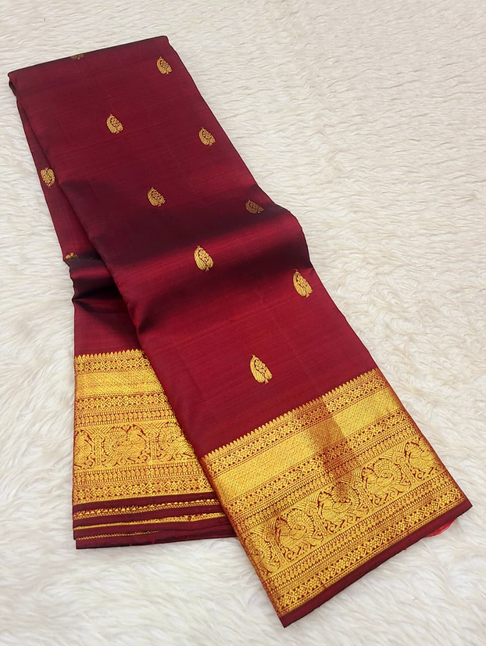 Kanchipuram Pure Silk Small Border Saree