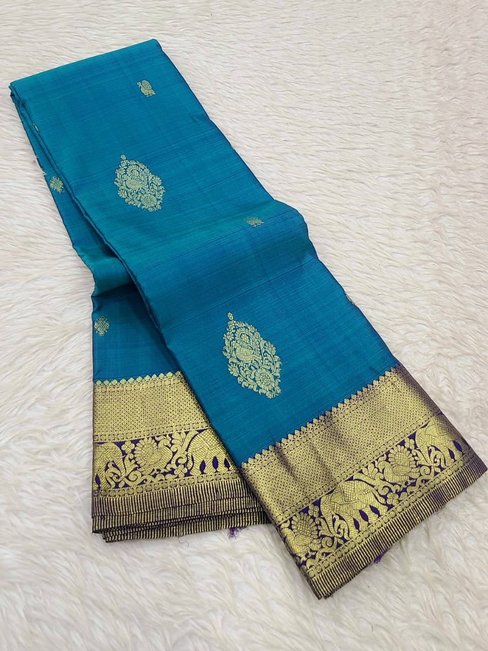 Kanchipuram Pure Silk Small Border Saree