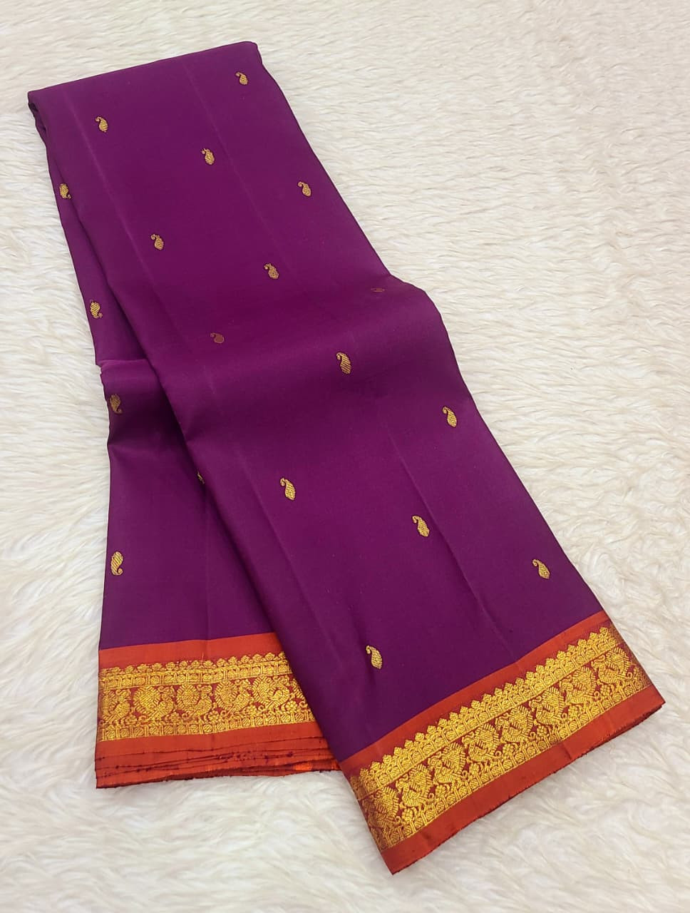 Kanchipuram Pure Silk Small Border Saree