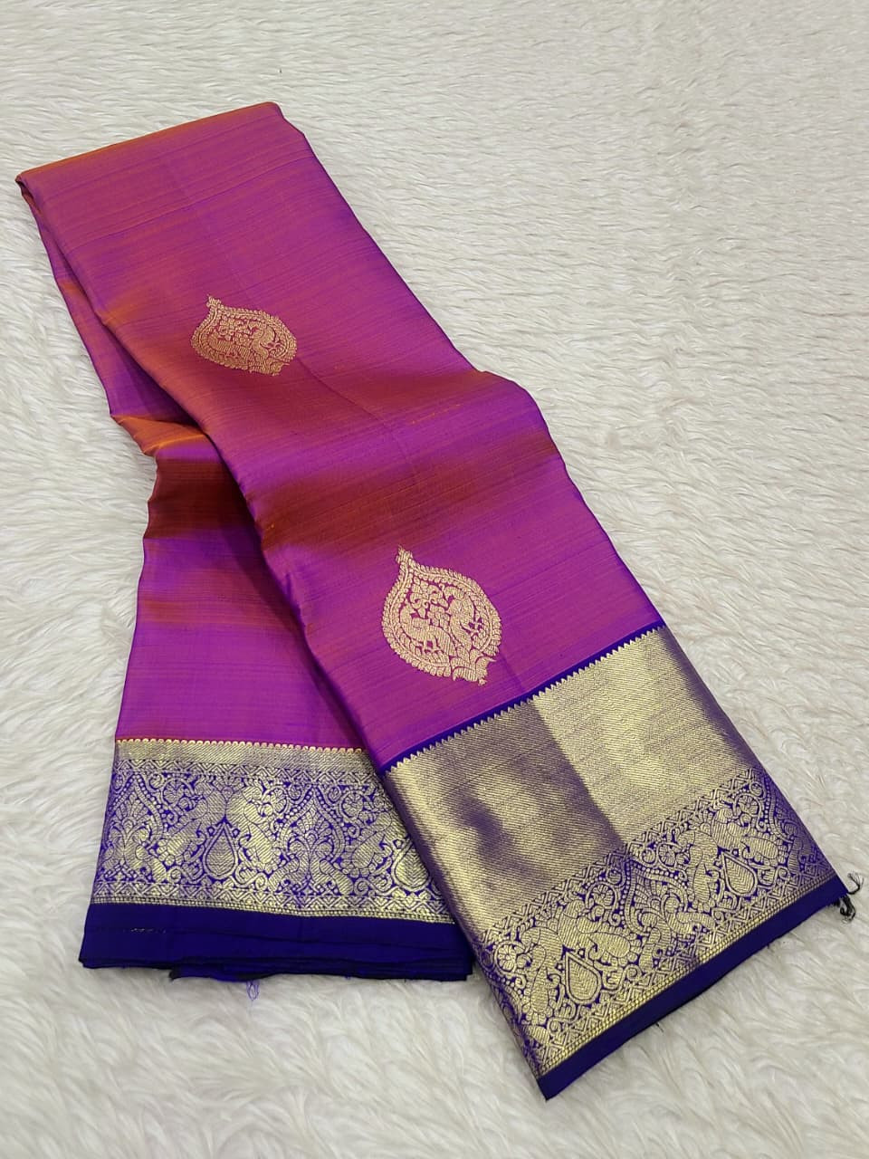 Kanchipuram Pure Silk Small Border Saree