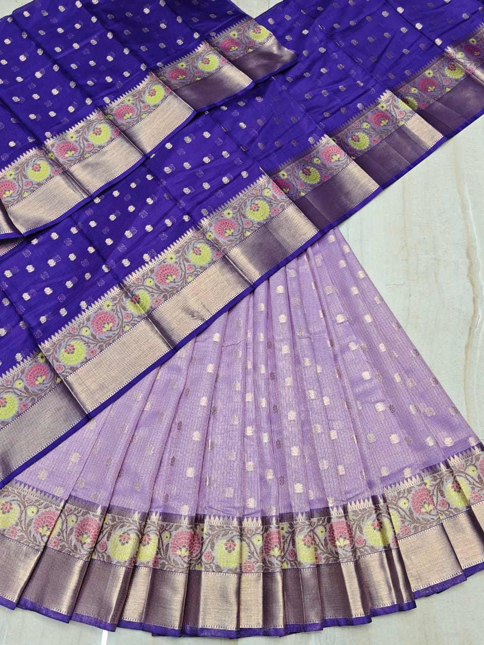 Soft Silk Kota Weaving LehengaHalf Saree