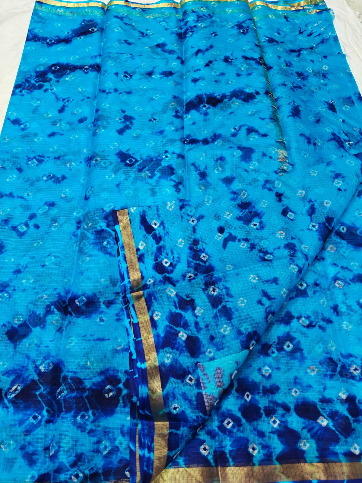 Pure Silk Kota Shibori Print Saree