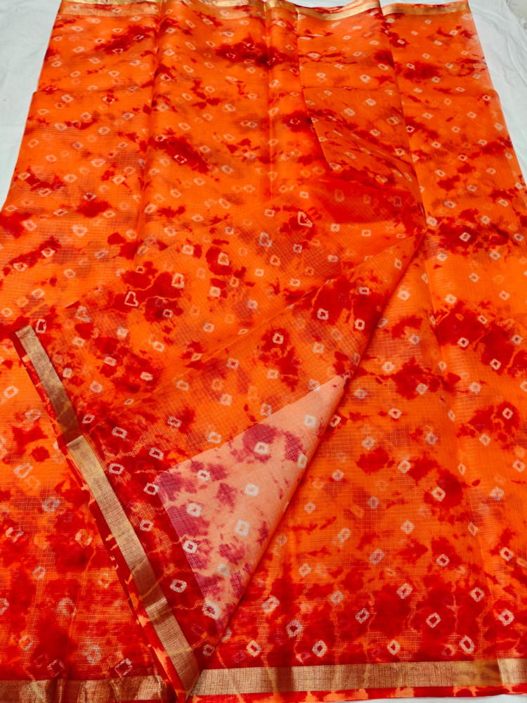 Image of Pure Silk Kota Shibori Print Saree