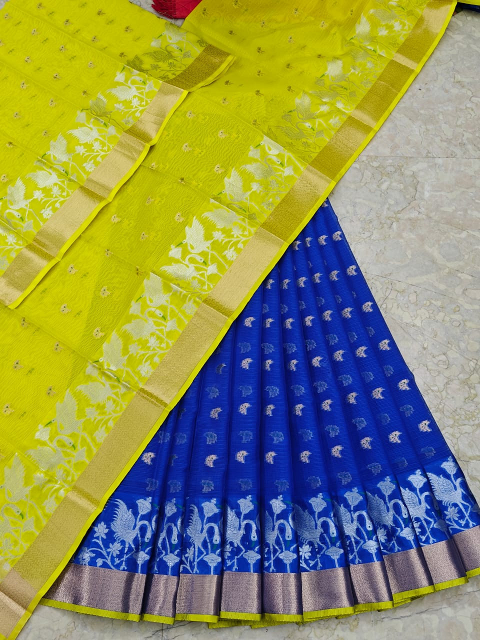 Soft Silk Kota Weaving Lehenga Half Saree