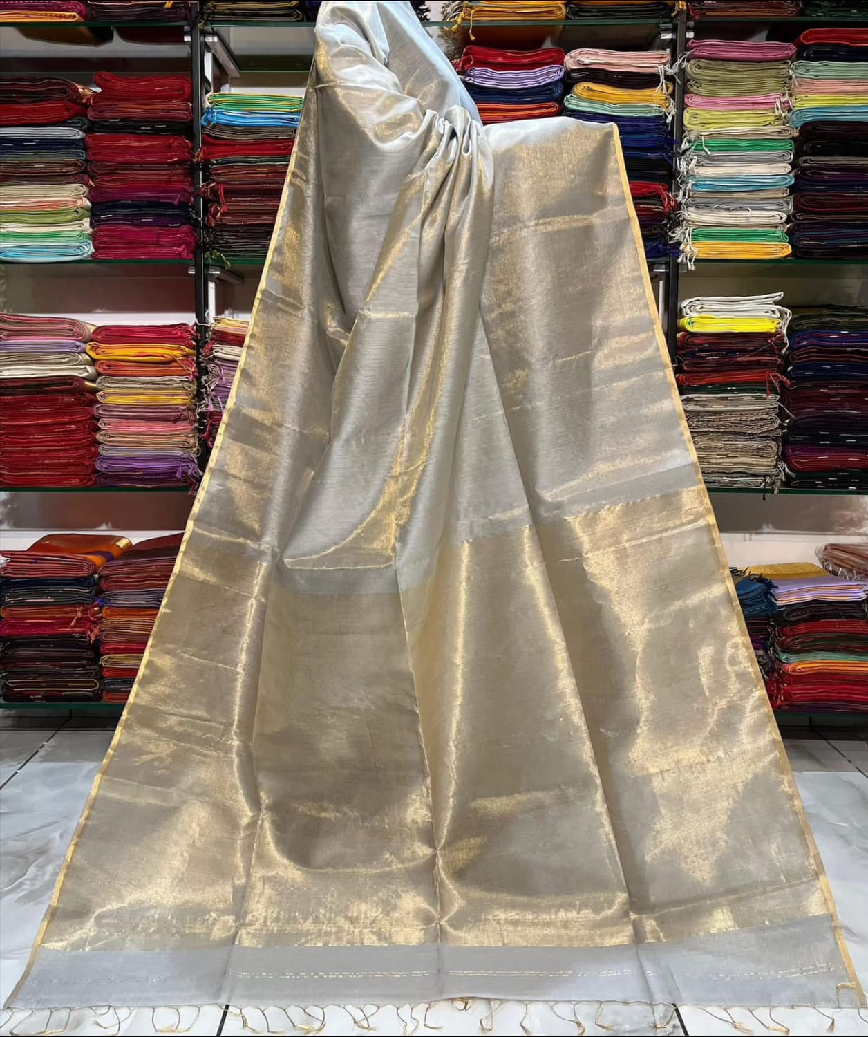 Maheshwari Handloom Tissue Saree