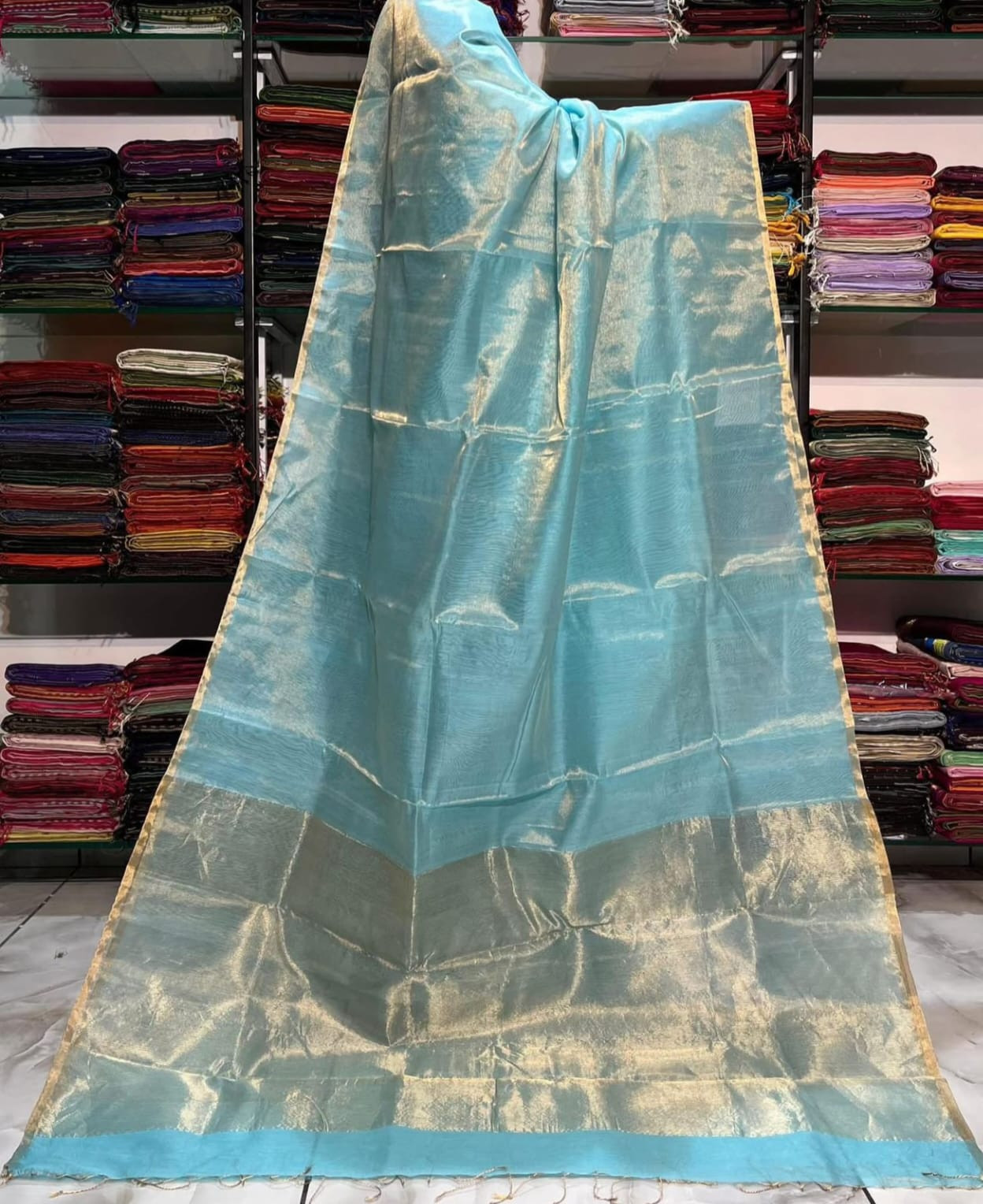Maheshwari Handloom Tissue Saree