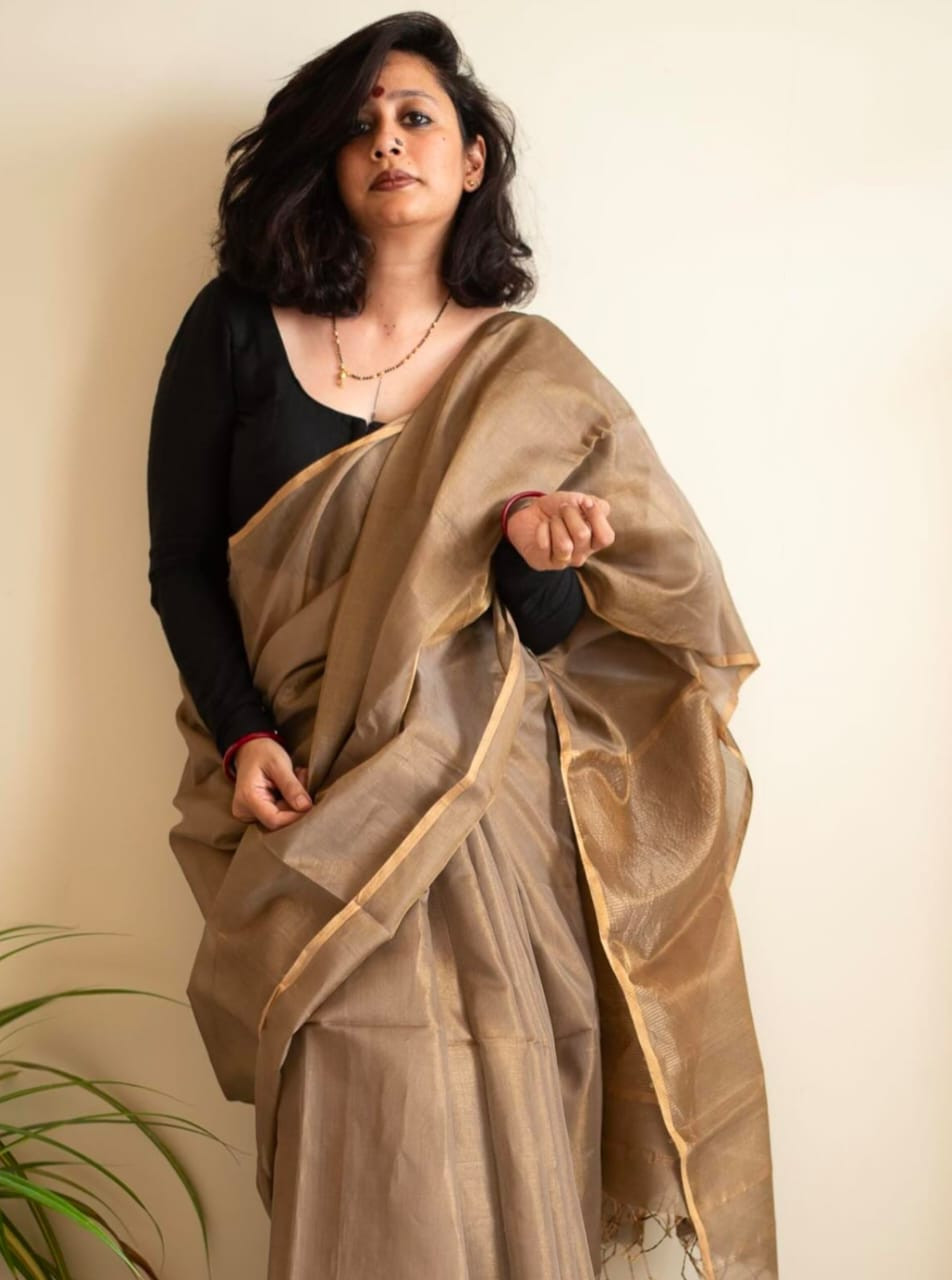 Maheshwari Handloom Tissue Saree