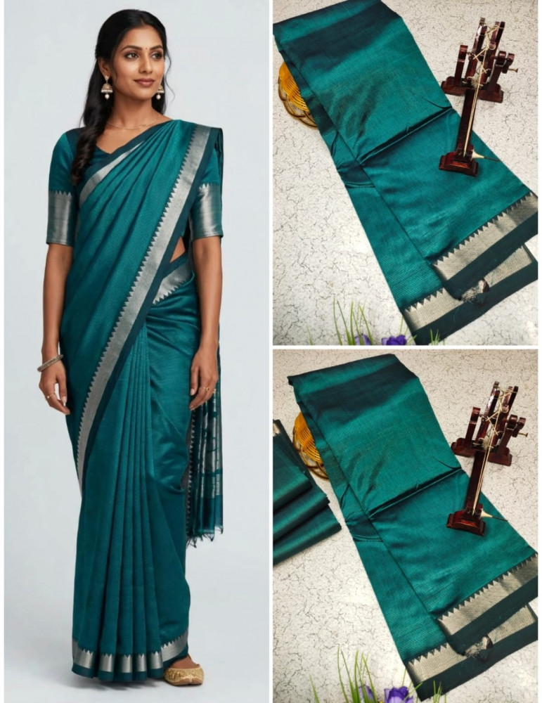 Image of Mangalagiri Pattu Pure Handloom Saree