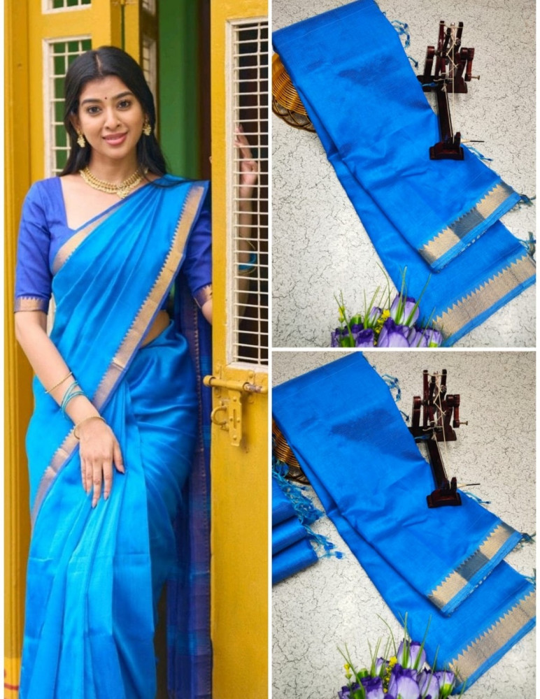 Image of Mangalagiri Pattu Pure Handloom Saree