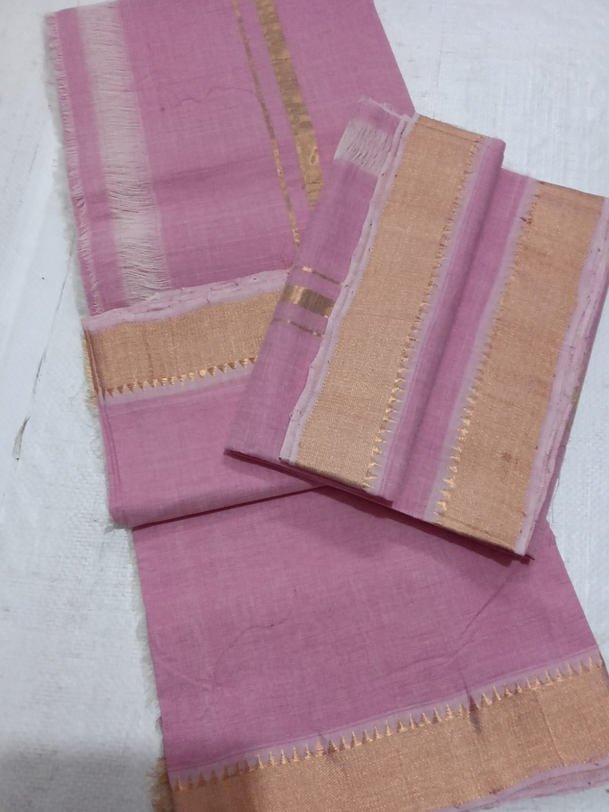 Handloom Mangalagiri Pure Cotton Pancha Kanduva Set for Men