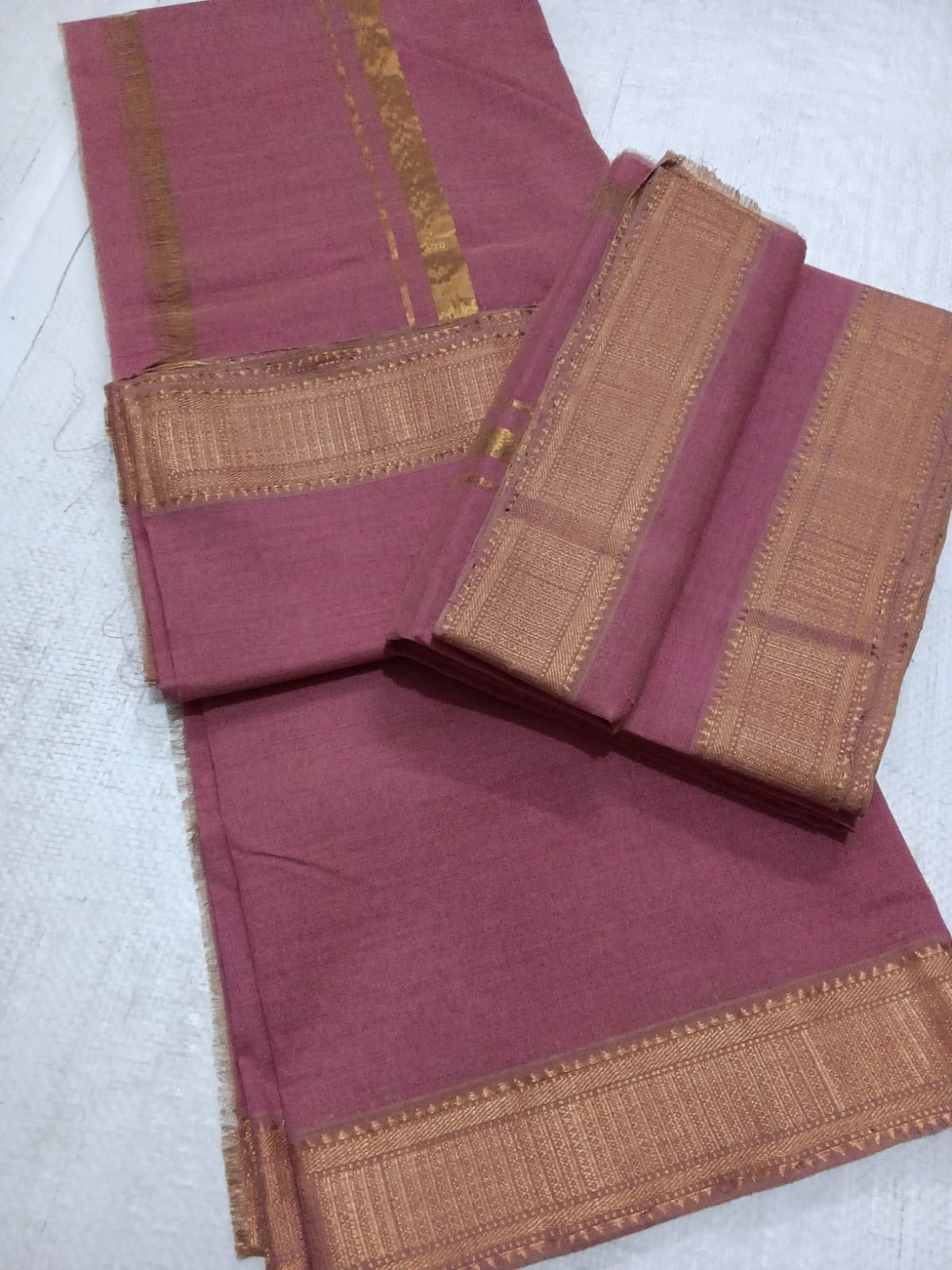 Handloom Mangalagiri Pure Cotton Pancha Kanduva Set for Men