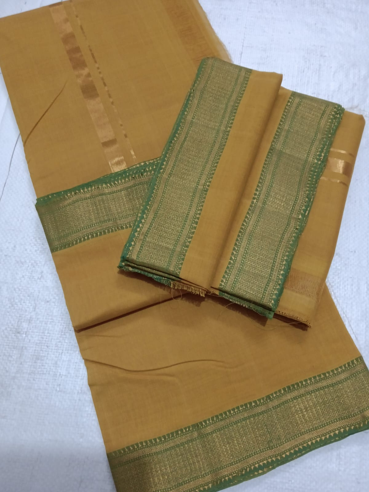 Handloom Mangalagiri Pure Cotton Pancha Kanduva Set for Men