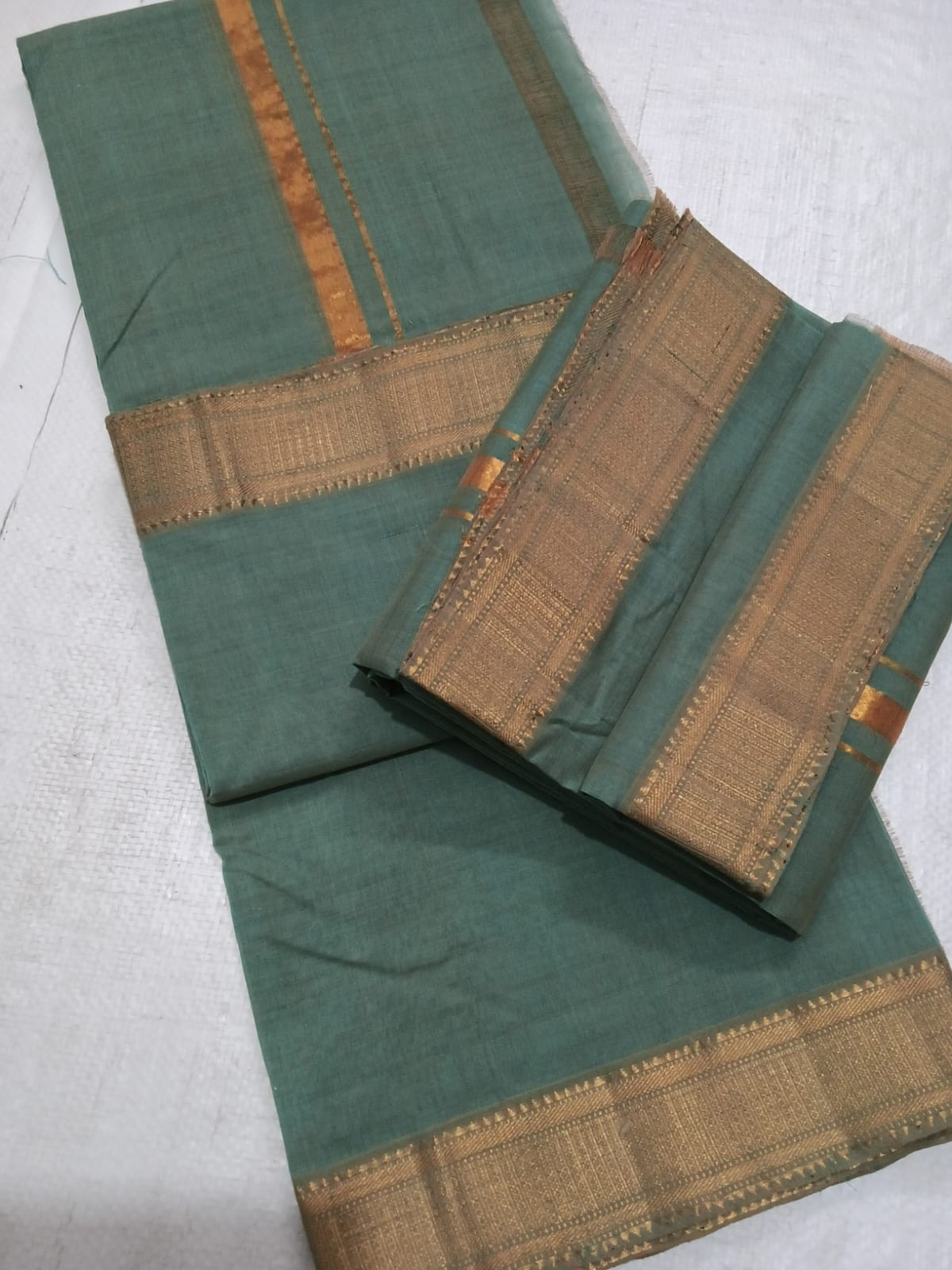Handloom Mangalagiri Pure Cotton Pancha Kanduva Set for Men