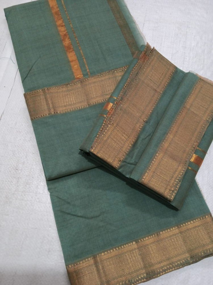Image of Handloom Mangalagiri Pure Cotton Pancha Kanduva Set for Men