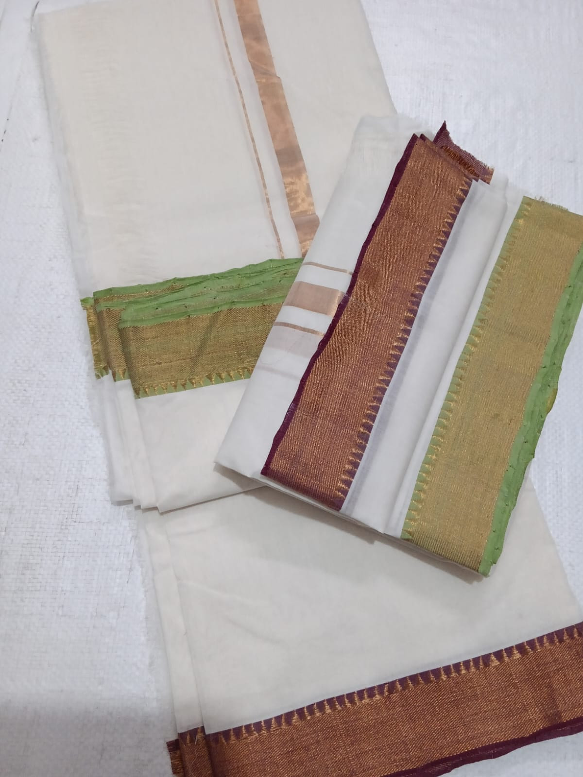 Handloom Mangalagiri Pure Cotton Pancha Kanduva Set for Men