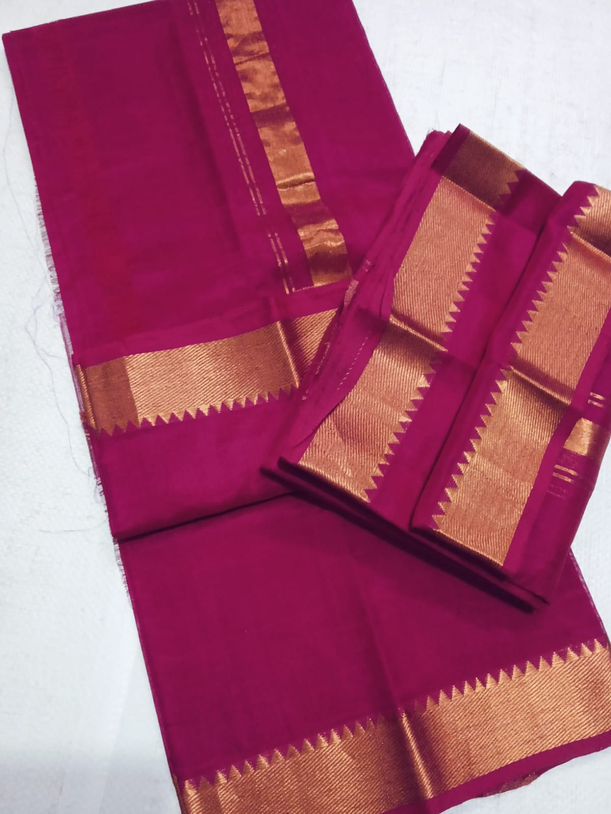 Handloom Mangalagiri Silk Cotton Pancha Kanduva Set for Men