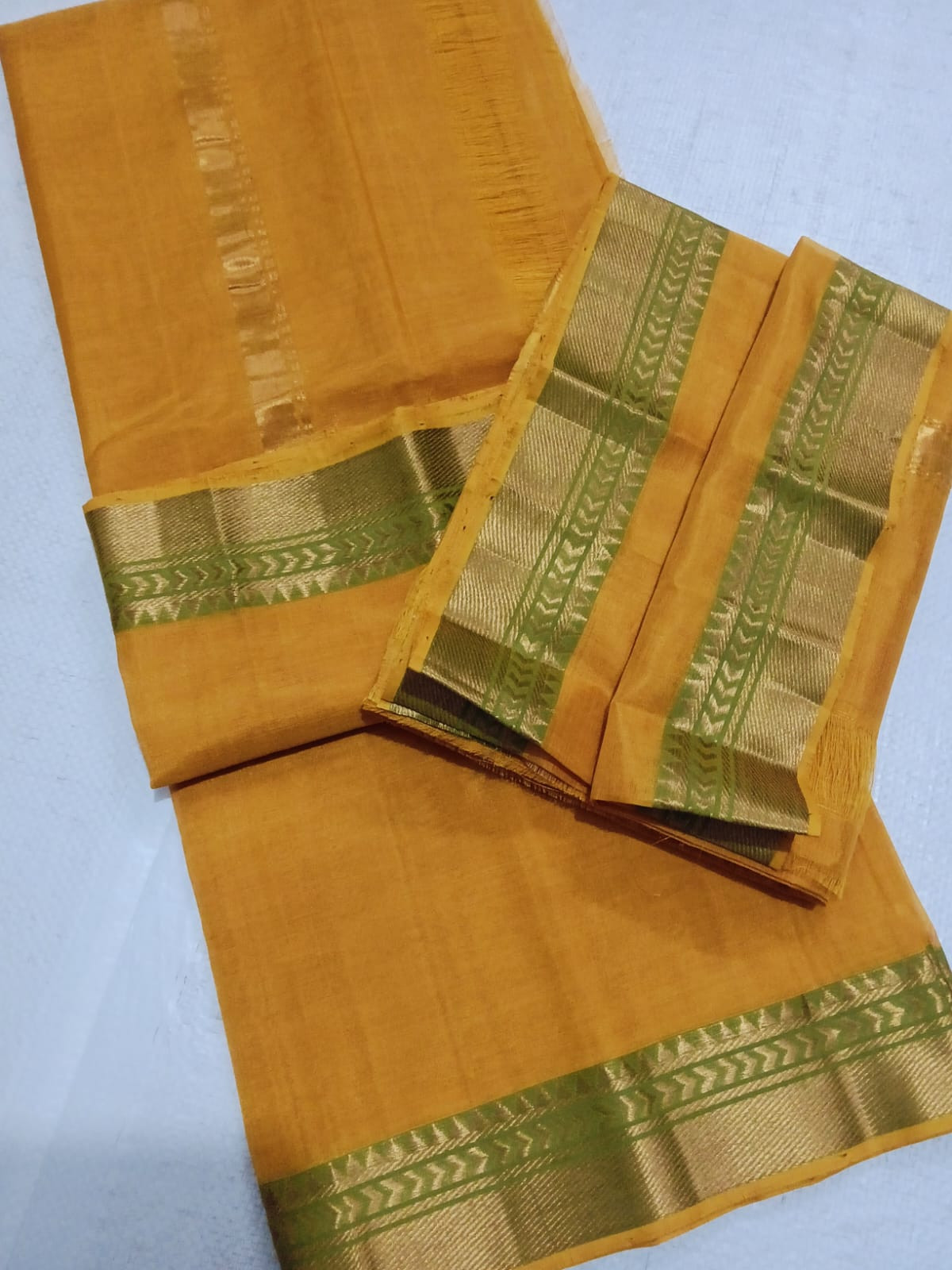 Handloom Mangalagiri Silk Cotton Pancha Kanduva Set for Men