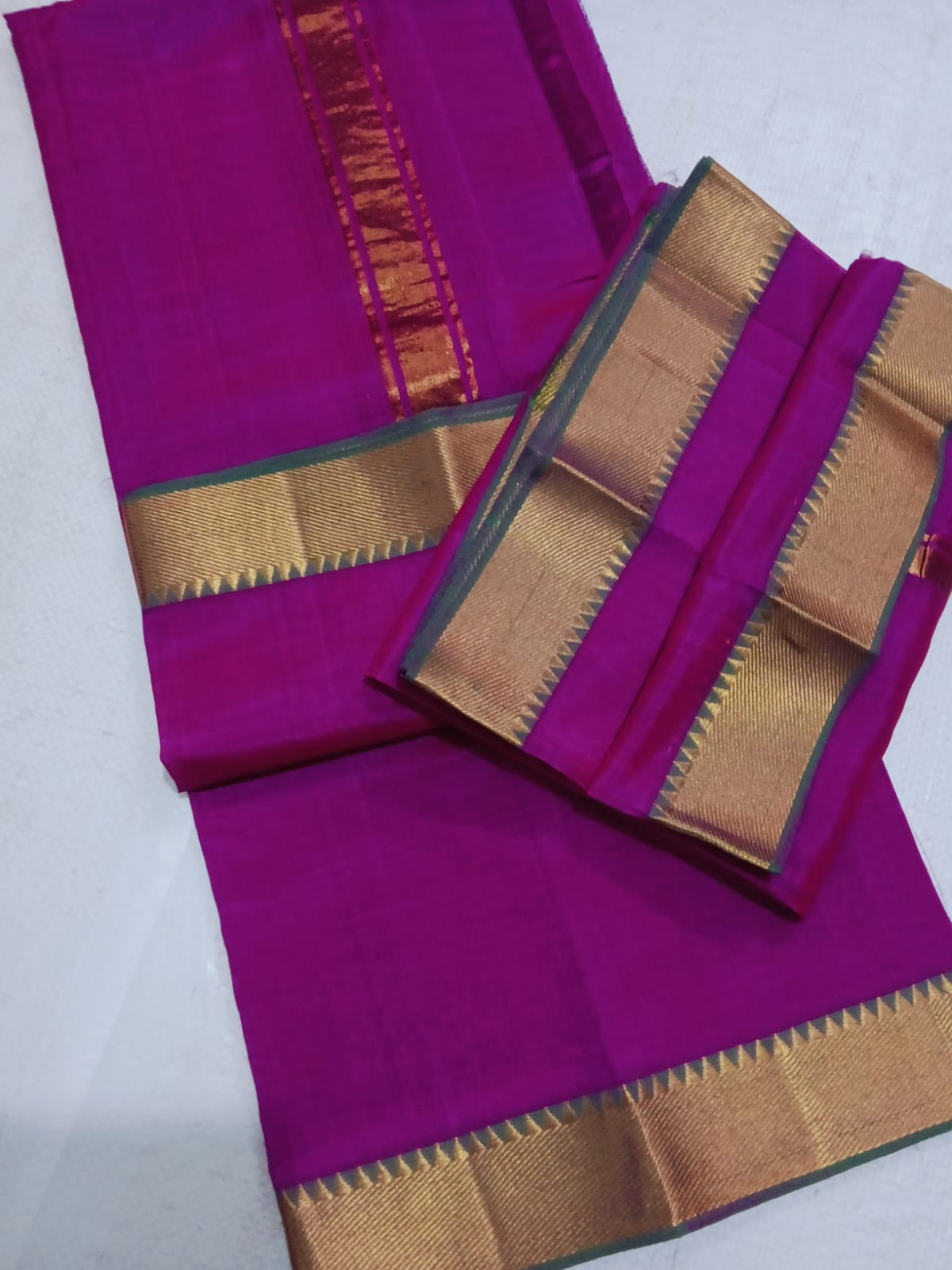 Handloom Mangalagiri Silk Cotton Pancha Kanduva Set for Men