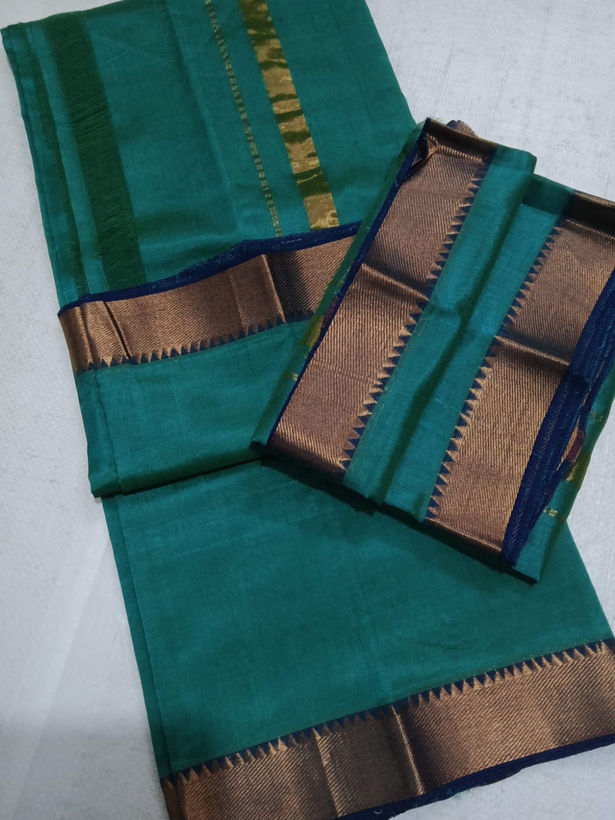 Handloom Mangalagiri Silk Cotton Pancha Kanduva Set for Men