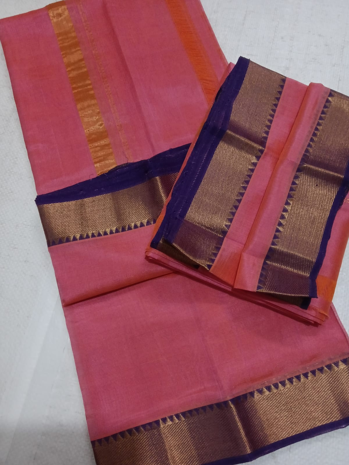 Handloom Mangalagiri Silk Cotton Pancha Kanduva Set for Men