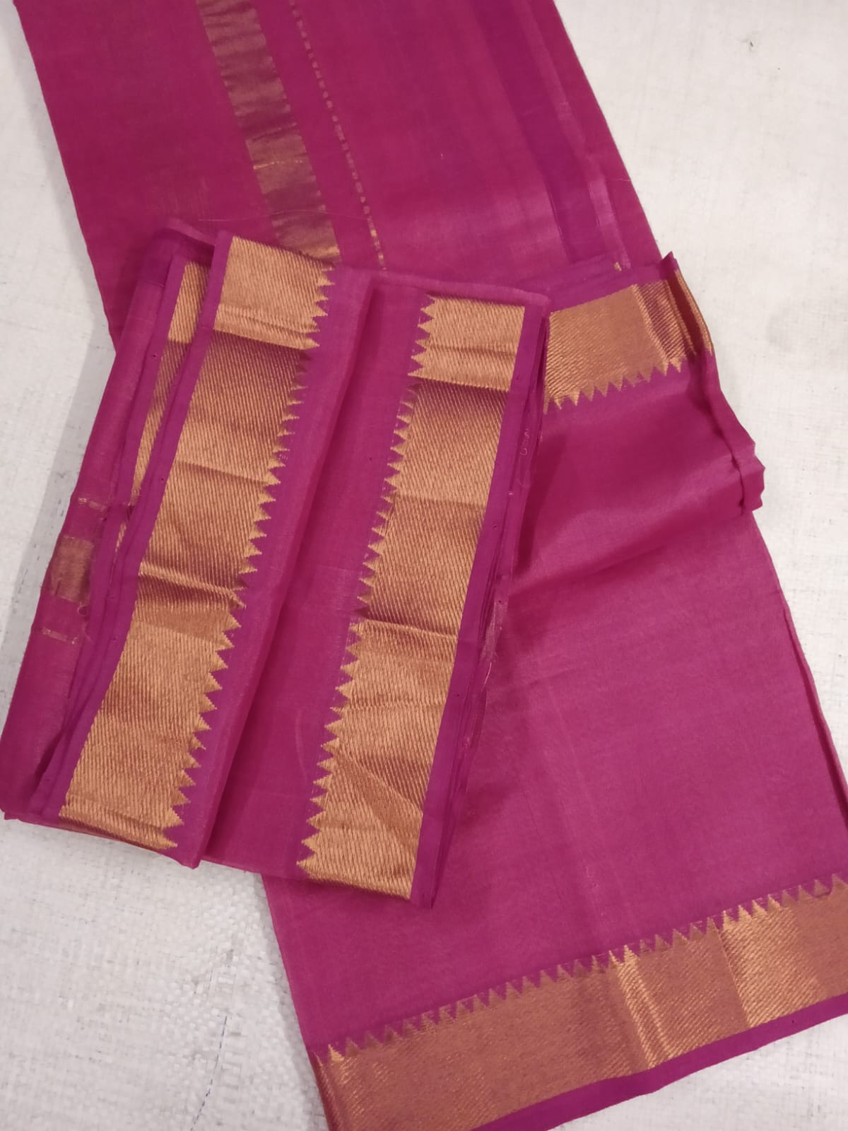 Hand woven Mangalagiri silk cotton pancha kanduva set dothi and shawl