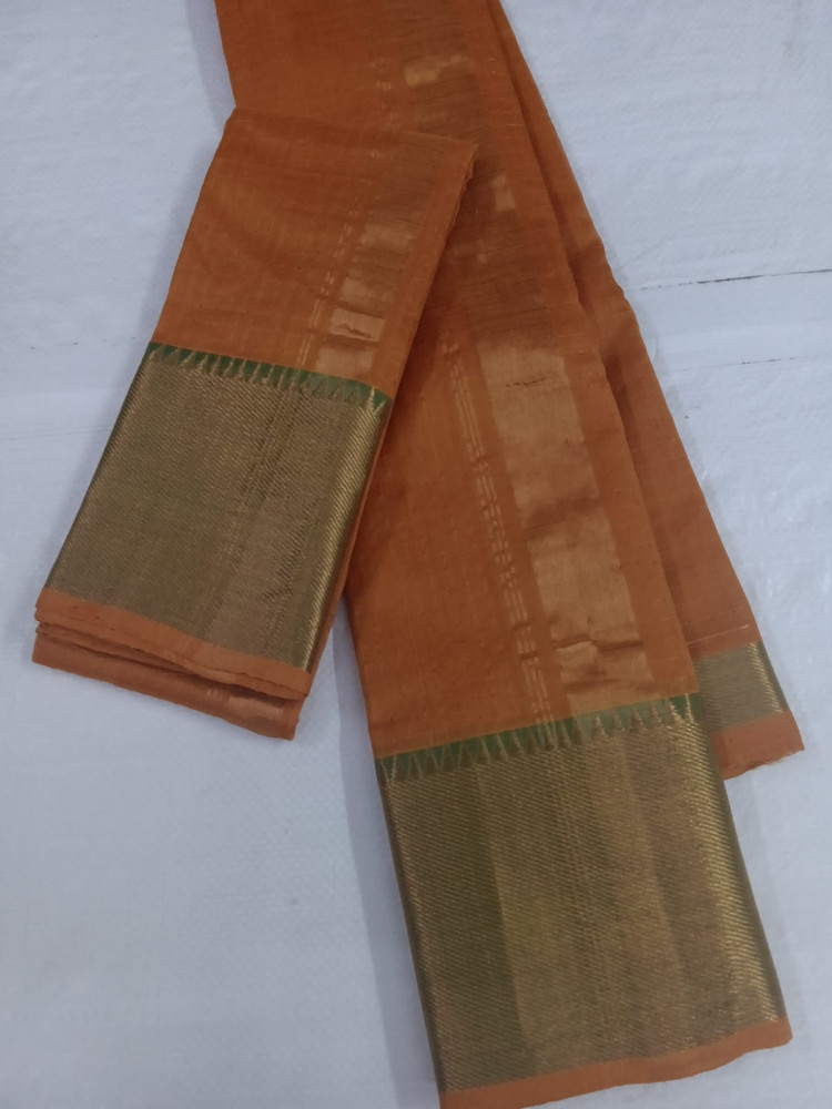 Image of Handloom Mangalagiri Silk Cotton Pancha Kanduva Set for Men