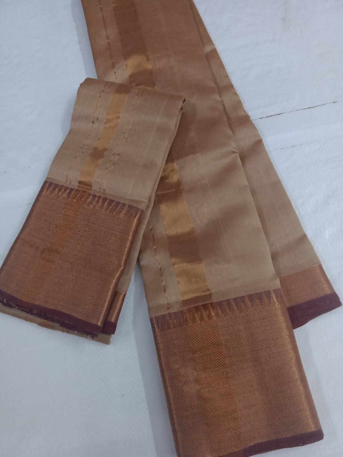 Handloom Mangalagiri Silk Cotton Pancha Kanduva Set for Men