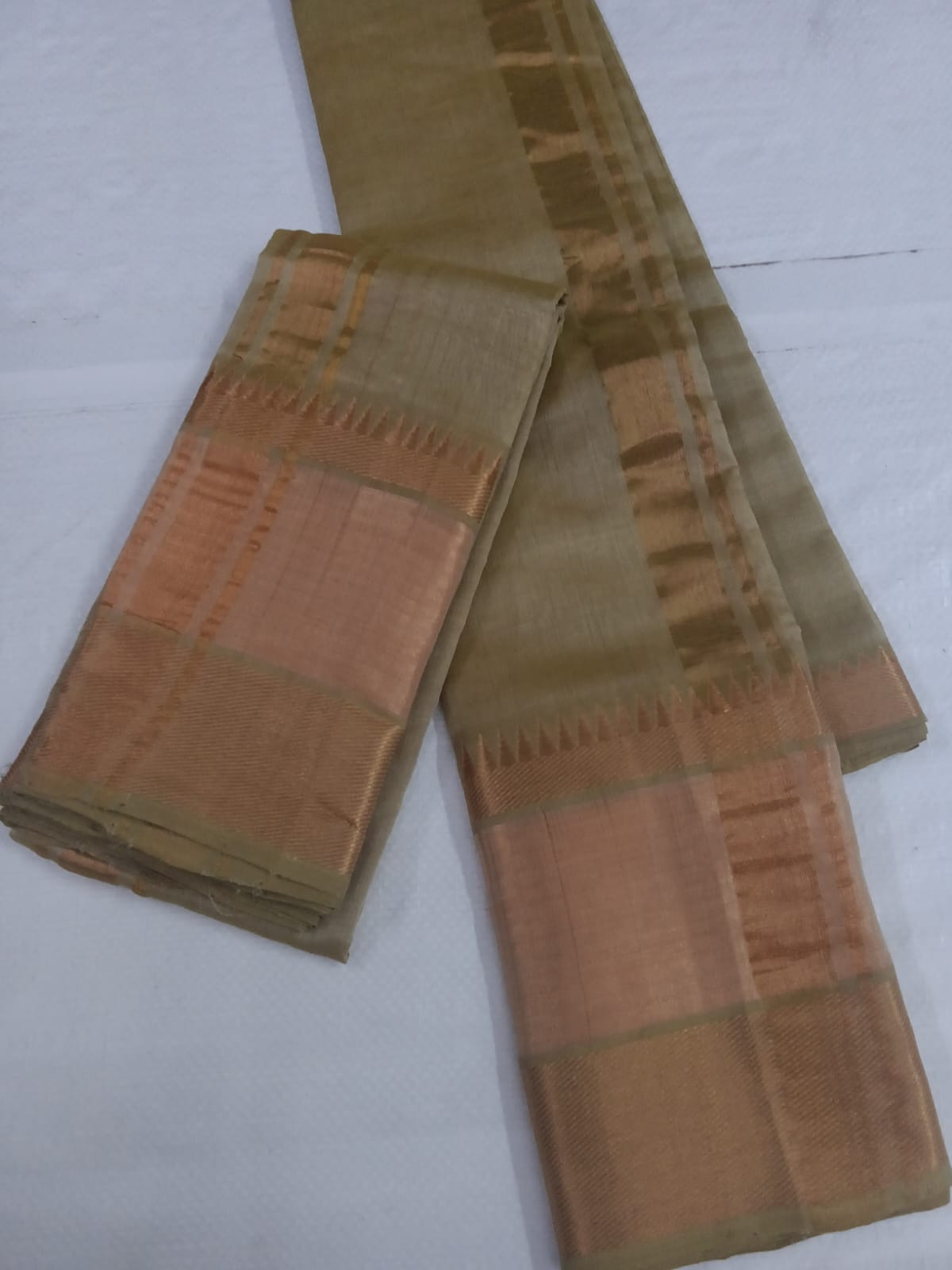 Handloom Mangalagiri Silk Cotton Pancha Kanduva Set for Men