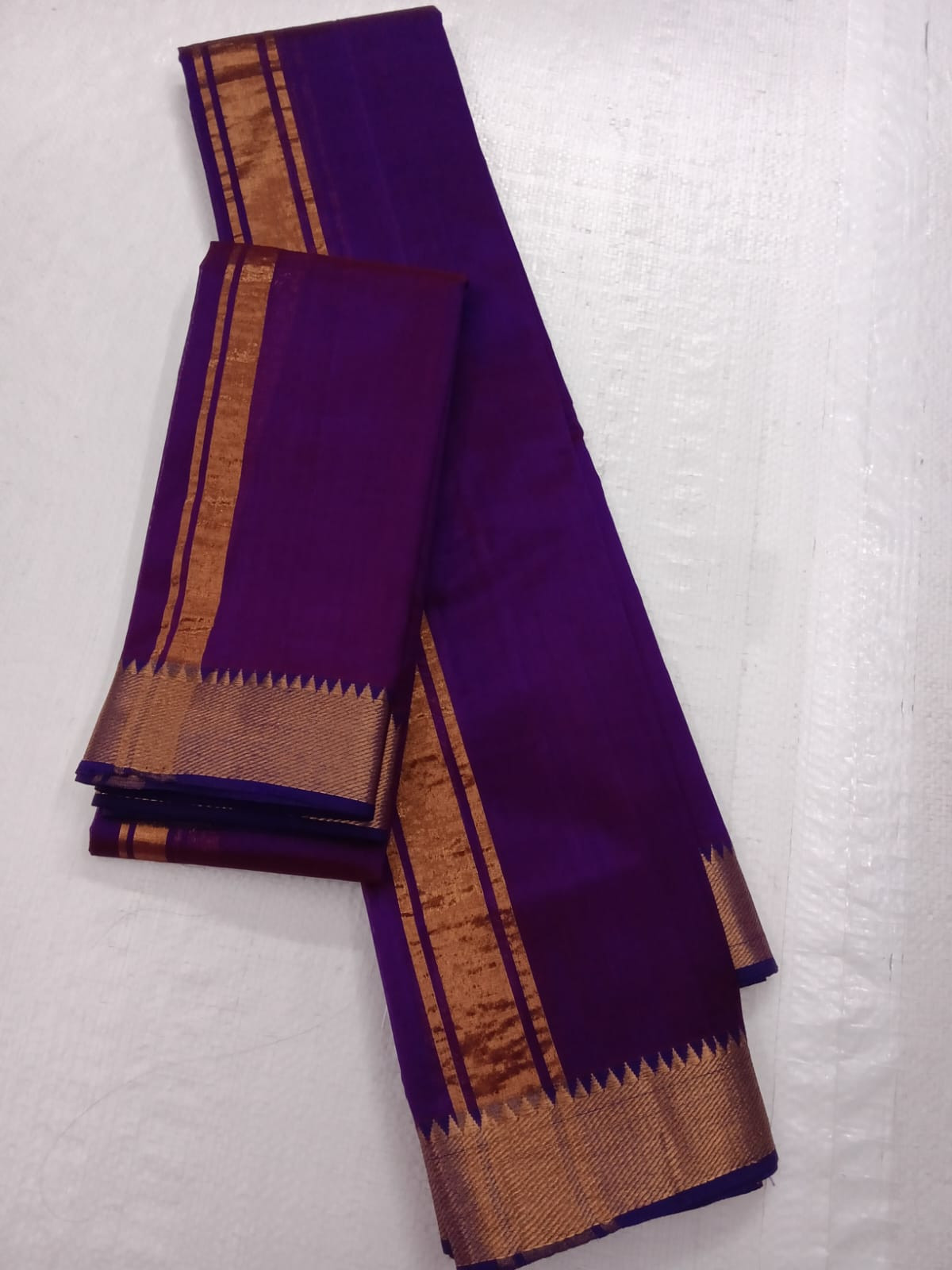 Handloom Mangalagiri Silk Cotton Pancha Kanduva Set for Men