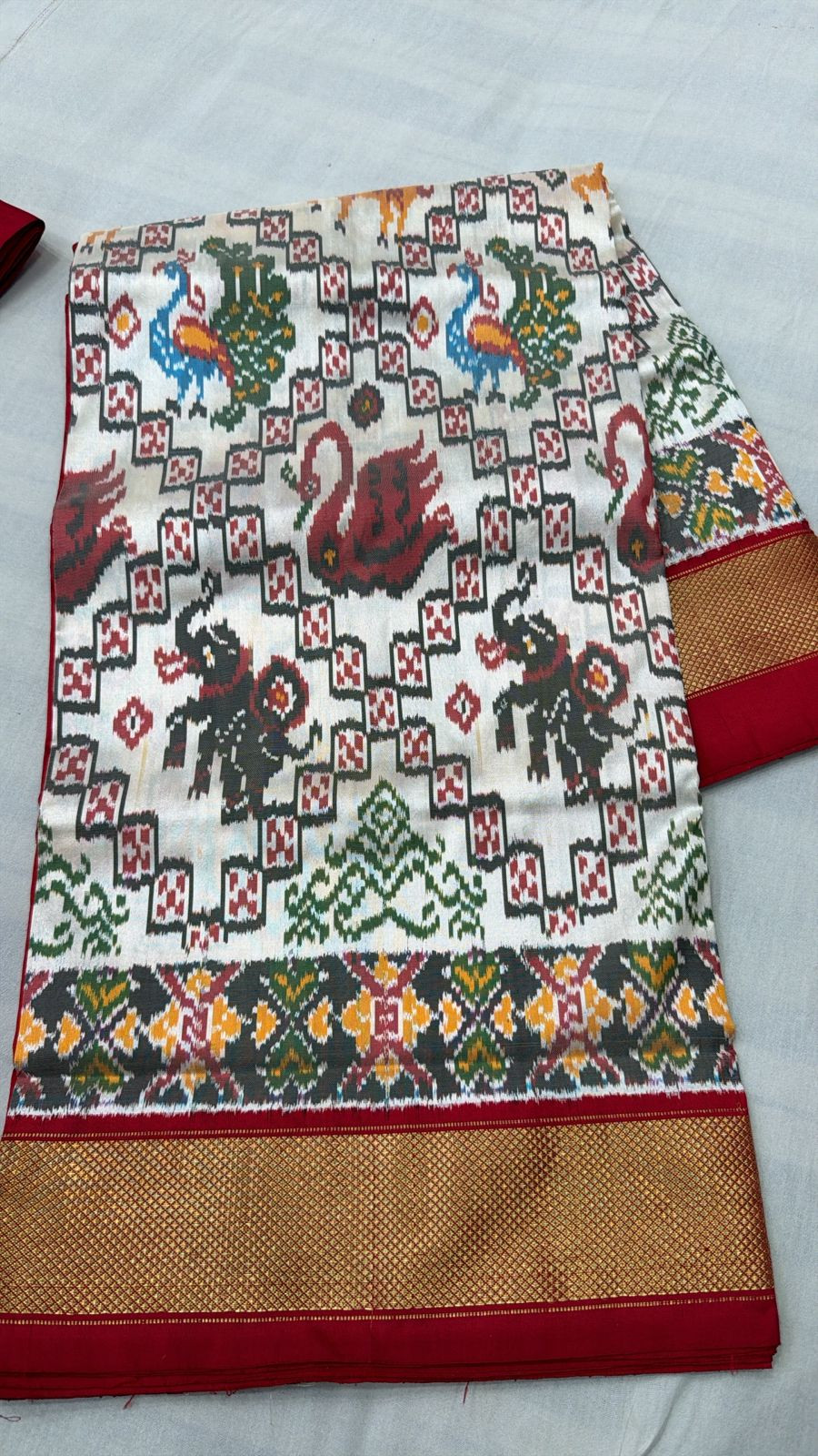 Patola Ikkat Pochampally Pure Silk Saree